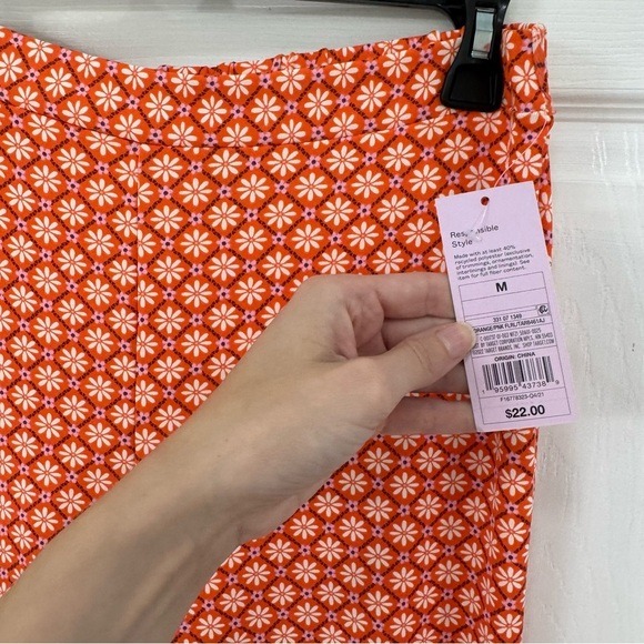 NWT Wild Fable Floral Bellbottom Leggings Boho Hippie 70s Retro Vibe Stretchy - Picture 4 of 6